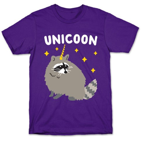 Unicoon Raccoon Unicorn  T-Shirt